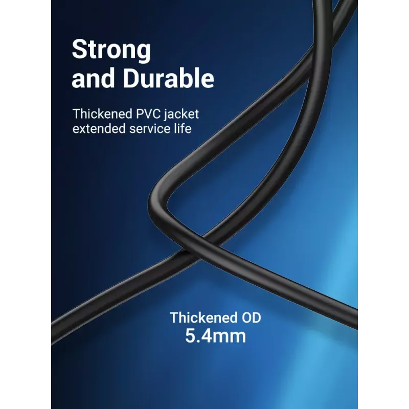 Vention USB 3.0 A-B kabelis 3 m — USB 3.2 Gen 1 (5 Gbit/s), melns, niķelēti savienotāji