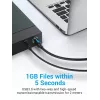 Vention USB 3.0 A-B kabelis 3 m — USB 3.2 Gen 1 (5 Gbit/s), melns, niķelēti savienotāji
