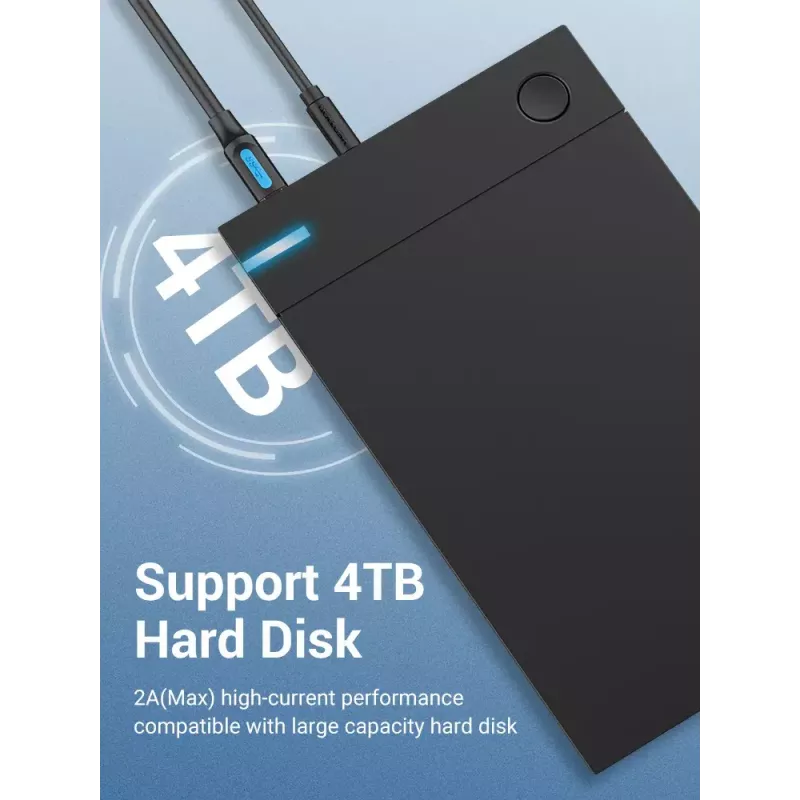 Vention USB 3.0 A-B kabelis 3 m — USB 3.2 Gen 1 (5 Gbit/s), melns, niķelēti savienotāji