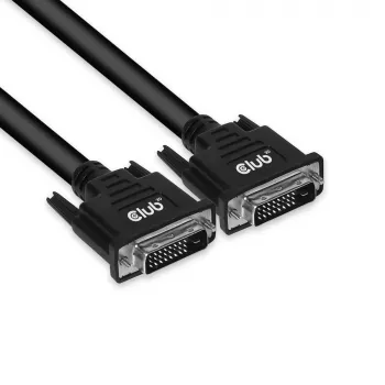 CLUB3D DVI-D Dual Link 24+1 vīriešu/vīriešu kabelis 3m/9.84ft divvirzienu 28AWG