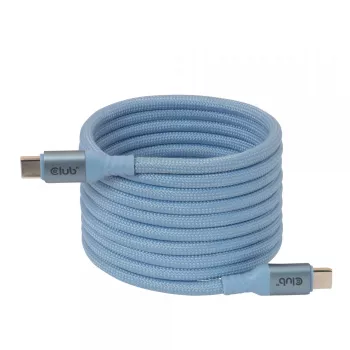 CLUB3D USB-C magnētiskā spole 240W PD3.1 zils kabelis 2m / 6.56ft ātra uzlāde