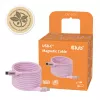 CLUB3D USB-C magnētiskā spole 240W rozā kabelis 2m USB 2.0
