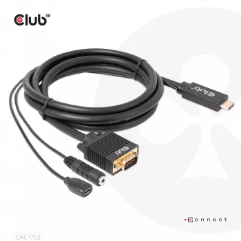 CLUB3D HDMI uz VGA kabelis M/M 2m/6.56ft 28AWG