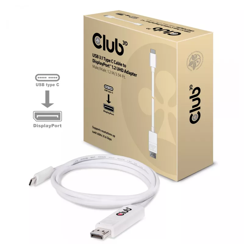 CLUB3D USB 3.1 Type-C uz DisplayPort 1.2 adapteris CAC-1517