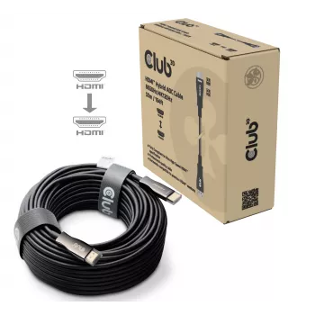 Club 3D HDMI Hybrid AOC kabelis 8K60Hz / 4K120Hz 50 m, HDMI Type A vīriešu–vīriešu