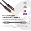 CLUB3D CAC-1589 USB Gen 2 Type C aktīvais optiskais kabelis A/V vienvirziena M/M 20 m