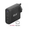 CLUB3D CAC-1912 Ceļojumu lādētājs 100W GaN, 2x USB-C + 2x USB-A, PD 3.0