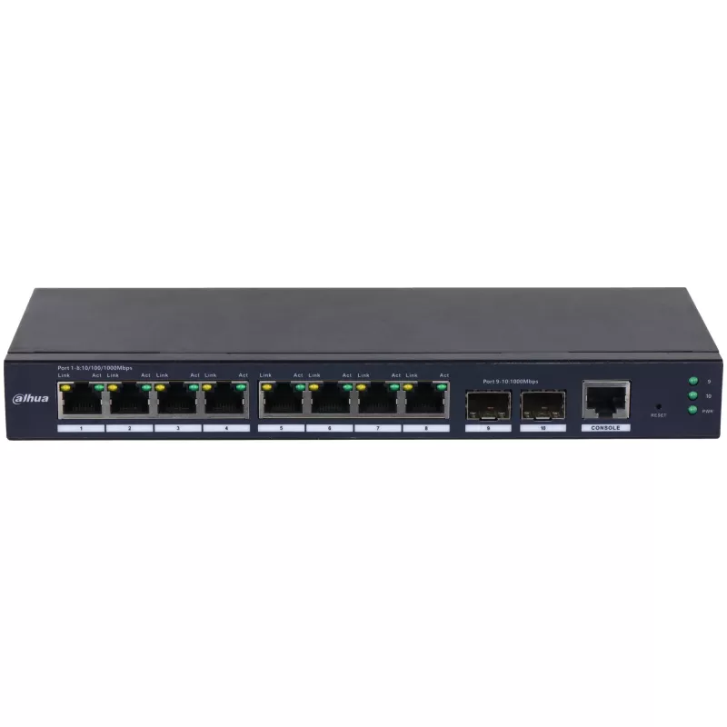 Dahua Technology SG4010-2F Pārvaldāms L2 Gigabit Ethernet (10/100/1000) Slēdzis, Melns