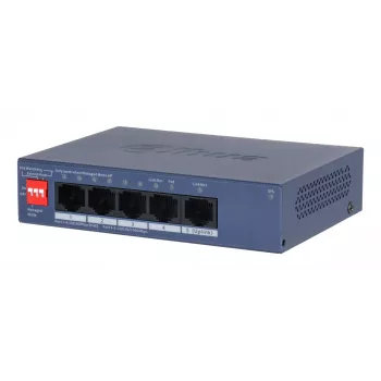 Dahua Technology CS4005-4ET1GT-36 tīkla slēdzis, pārvaldāms L2, Gigabit Ethernet (10/100/1000), Power over Ethernet (PoE), zils
