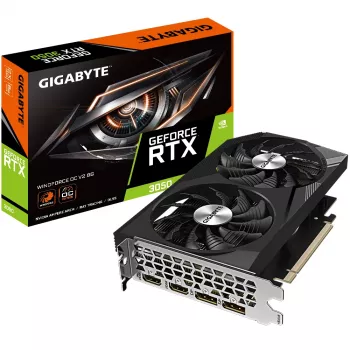 GIGABYTE GeForce RTX 3050 WINDFORCE OC V2 8G NVIDIA 8 GB GDDR6 videokarte