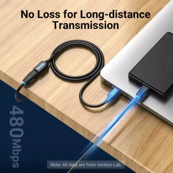 Vention USB 2.0 A vīrieša uz A sievietes pagarinātājkabelis 3M melns PVC