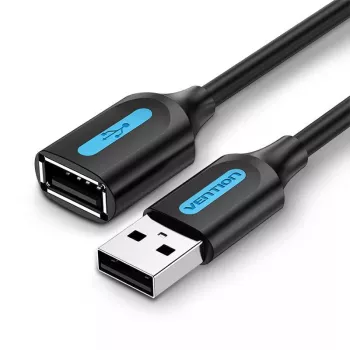 Vention USB 2.0 A vīrieša uz A sievietes pagarinātājkabelis 3M melns PVC