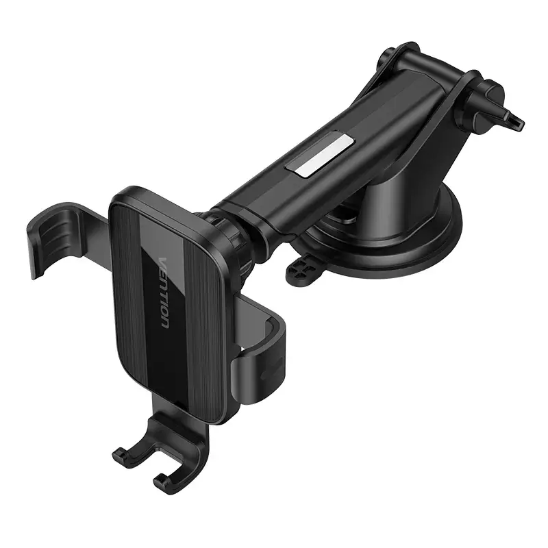 Auto stiprinājums telefonam Vention KCOB0 — automātiska fiksācija, piesūceknis, melns, 73 mm platums, 117.6 mm augstums