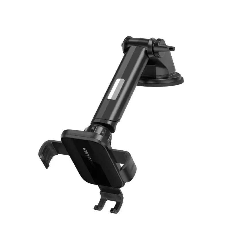 Auto stiprinājums telefonam Vention KCOB0 — automātiska fiksācija, piesūceknis, melns, 73 mm platums, 117.6 mm augstums