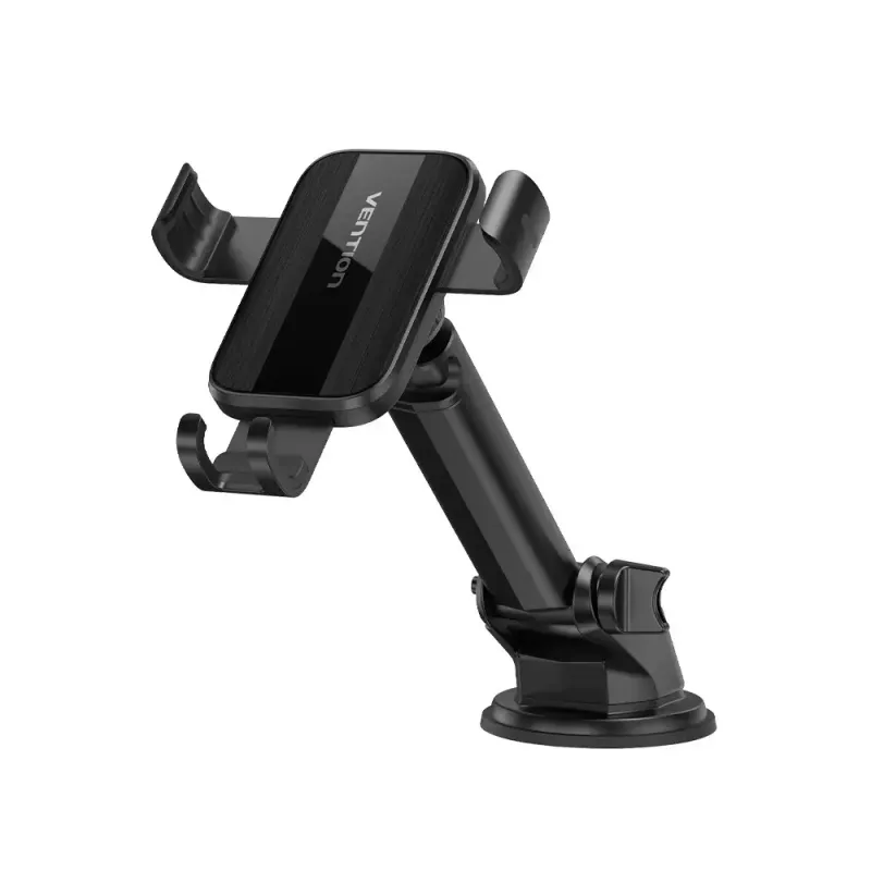 Auto stiprinājums telefonam Vention KCOB0 — automātiska fiksācija, piesūceknis, melns, 73 mm platums, 117.6 mm augstums