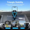 Auto stiprinājums telefonam Vention KCOB0 — automātiska fiksācija, piesūceknis, melns, 73 mm platums, 117.6 mm augstums