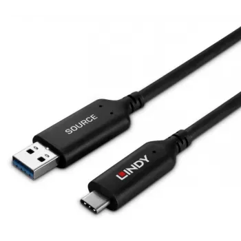 Lindy 25m USB 3.2 Gen 1 Type A uz C Hibrīda optiskās šķiedras kabelis
