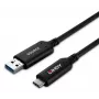 Lindy 25m USB 3.2 Gen 1 Type A uz C Hibrīda optiskās šķiedras kabelis