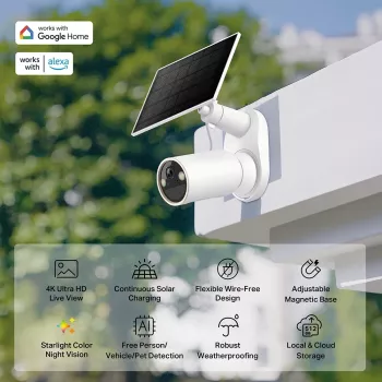 IP drošības kamera TP-Link Tapo C460 KIT — āra bullet, 8 MP 3840×2160, 12× digitālais tālummaiņa, sienas stiprinājums, divvirzienu audio, Wi‑Fi, balta