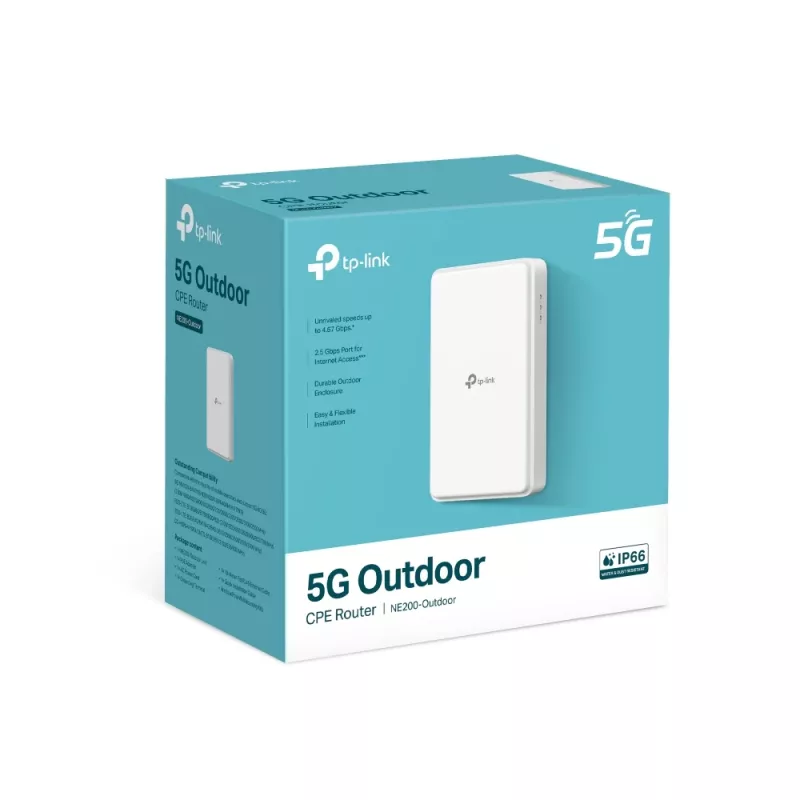 TP-Link 5G āra maršrutētājs ar iebūvētu 5G modemu, 2.5 Gigabit Ethernet, balts
