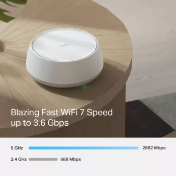 TP-Link Deco BE22 (1 komplekts) Wi-Fi 7 tīkla sistēma, divjoslu (2,4 GHz / 5 GHz), balta, 2 iekšējās antenas