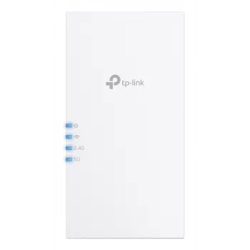 Bezvadu signāla pastiprinātājs TP-Link RE220BE — divjoslu 2.4/5 GHz, 802.11be, 2 ārējās antenas, 100–240 V ieeja