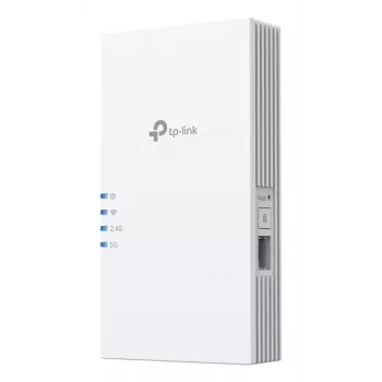 Bezvadu signāla pastiprinātājs TP-Link RE220BE — divjoslu 2.4/5 GHz, 802.11be, 2 ārējās antenas, 100–240 V ieeja