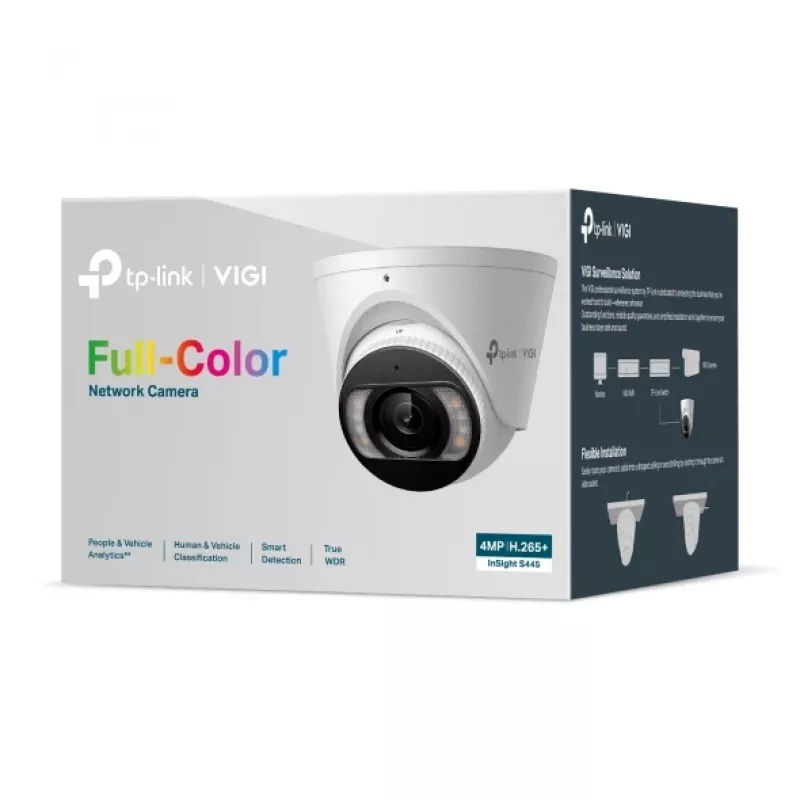 TP-Link InSight S445S (2.8mm) āra IP drošības kamera, 4 MP, 2688x1520, AI, krāsu nakts redzamība, IP67