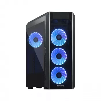 PC korpuss CHIEFTEC Scorpion 3 GL-03B-OP — Tornis ATX/Micro-ATX/Mini-ITX, rūdīts stikls, 3×120 mm priekšējie ventilatori
