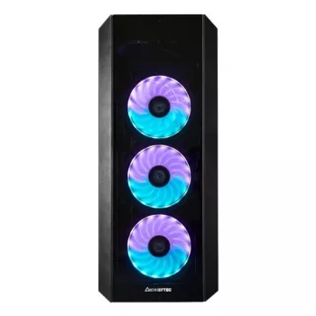 PC korpuss CHIEFTEC SCORPION 3 GL-03B-UC-OP — melns, rūdīts stikls, ATX/Micro-ATX, 3x120mm priekšā + 1x120mm aizmugurē