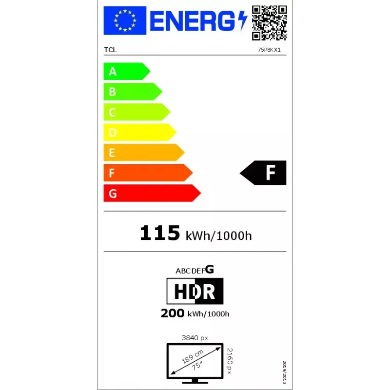 Televizors TCL P8K 75 collu 4K QLED HDR Displejs 3840 x 2160