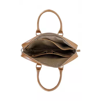 dbramante1928 Nordborg - 15 inch - Tan N.E., portfelis, 38.1 cm (15 collas), plecu siksna, 1.02 kg