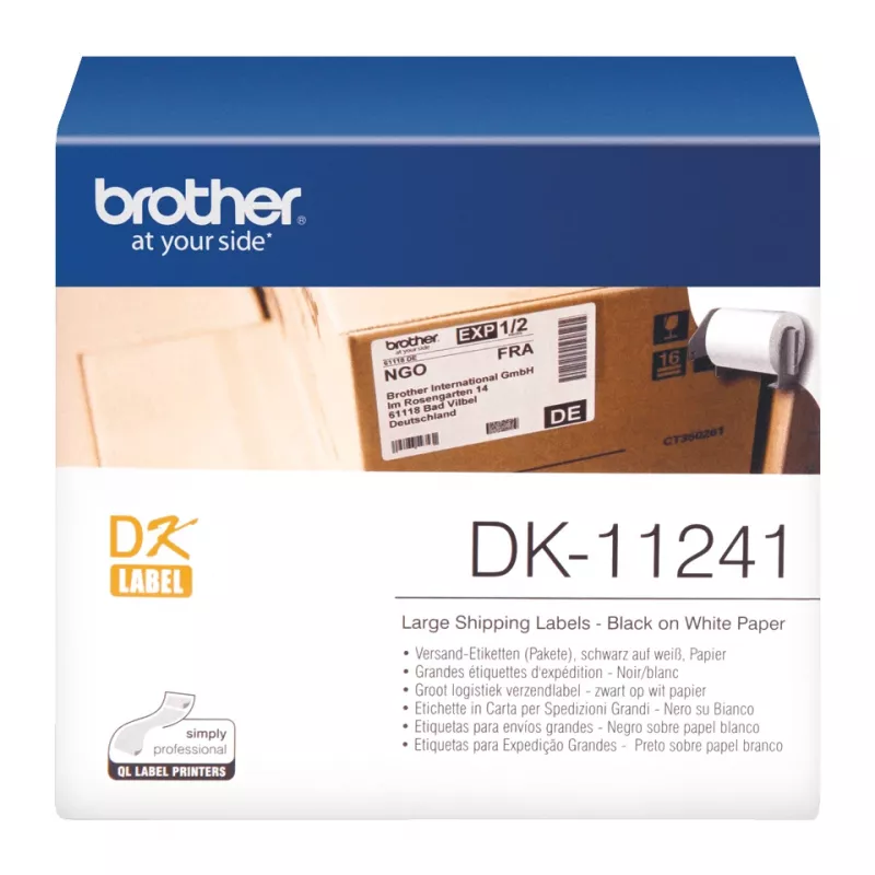 Brother DK-11241 baltas etiķetes, 102x152 mm, 200 gab.