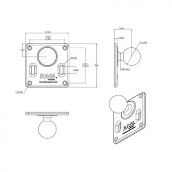 VESA plāksne ar lodi RAM Mounts RAM-2461U