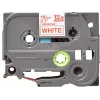 Laminēta lente Brother TZe242 18mm sarkana uz balta