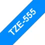 Laminēta lente Brother TZe555 24mm Balts uz Zila