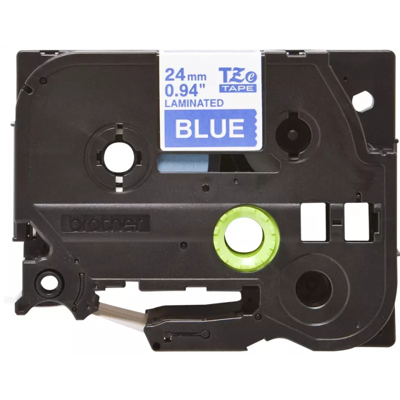 Laminēta lente Brother TZe555 24mm Balts uz Zila