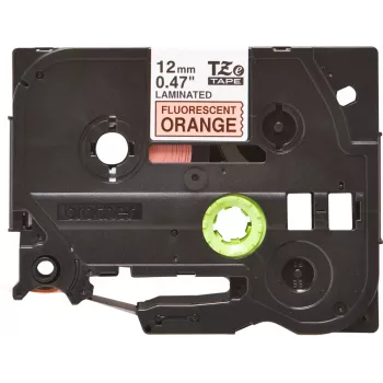 Līmlentes kasete Brother TZe TZEB31 12mm Melna uz fluorescējoši oranžas