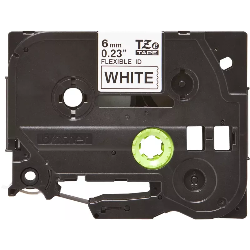 Laminēta lente Brother TZEFX211 Melns uz Balta 6mm