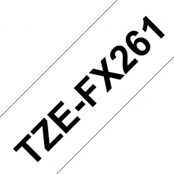 Brother TZE-FX261 līmlente etiķetēm Melns uz balta