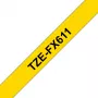 Brother TZE-FX611 lentes kasete, melns uz dzeltena, 6 mm x 8 m