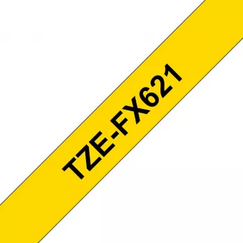 Brother TZE-FX621 līmlentes kasete, melns uz dzeltena, 9 mm x 8 m