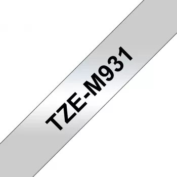 Brother TZe-M931 lentes kasetne melns uz sudraba