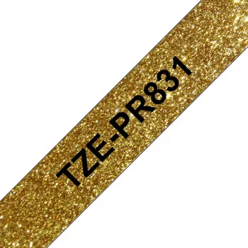 Brother TZE-PR831 līmlentes kasete Melns uz zelta