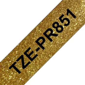 Brother TZE-PR851 līmlentes kasete, melns uz zelta, 24 mm x 8 m