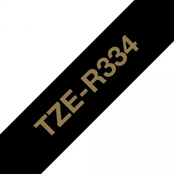 Brother TZE-R334 lentes kasetne, zelts uz melna