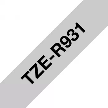 Brother TZE-R931 marķēšanas lente Melns uz sudraba