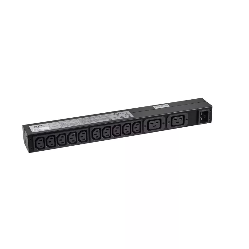 APC RACK PDU BASIC 1U 16A 230V strāvas sadalītājs (PDU) 12 AC kontaktligzdas 0U/1U Melns