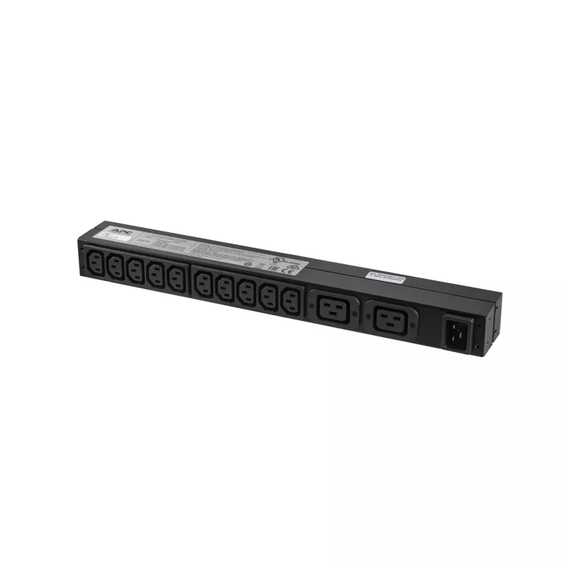 APC RACK PDU BASIC 1U 16A 230V strāvas sadalītājs (PDU) 12 AC kontaktligzdas 0U/1U Melns
