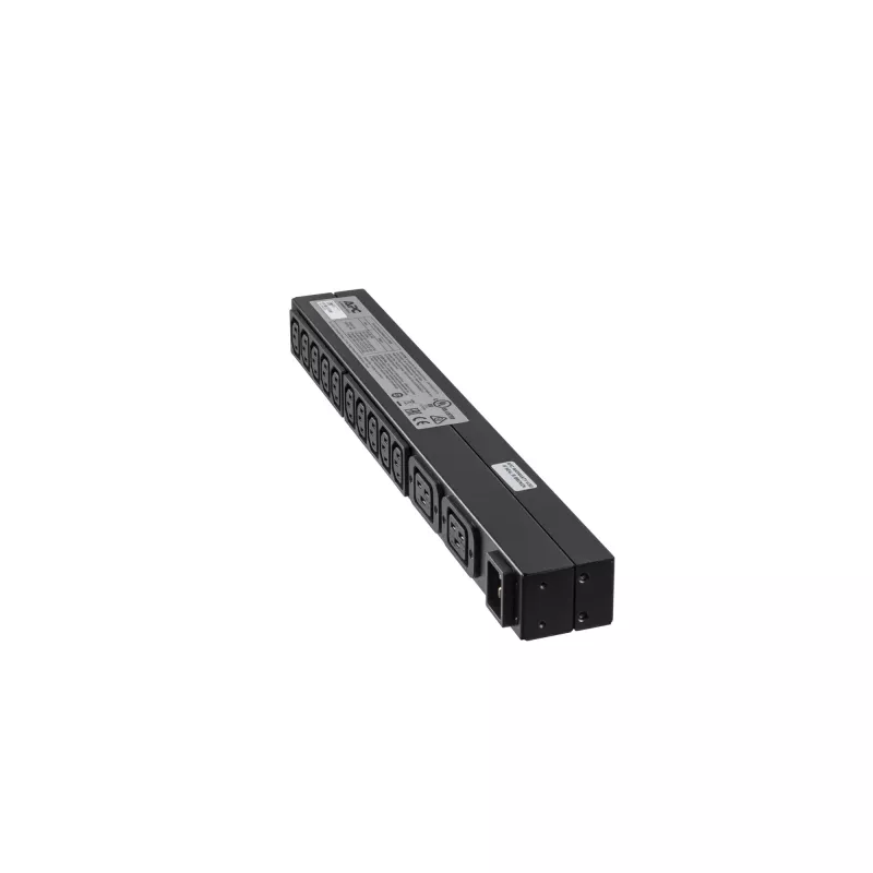 APC RACK PDU BASIC 1U 16A 230V strāvas sadalītājs (PDU) 12 AC kontaktligzdas 0U/1U Melns
